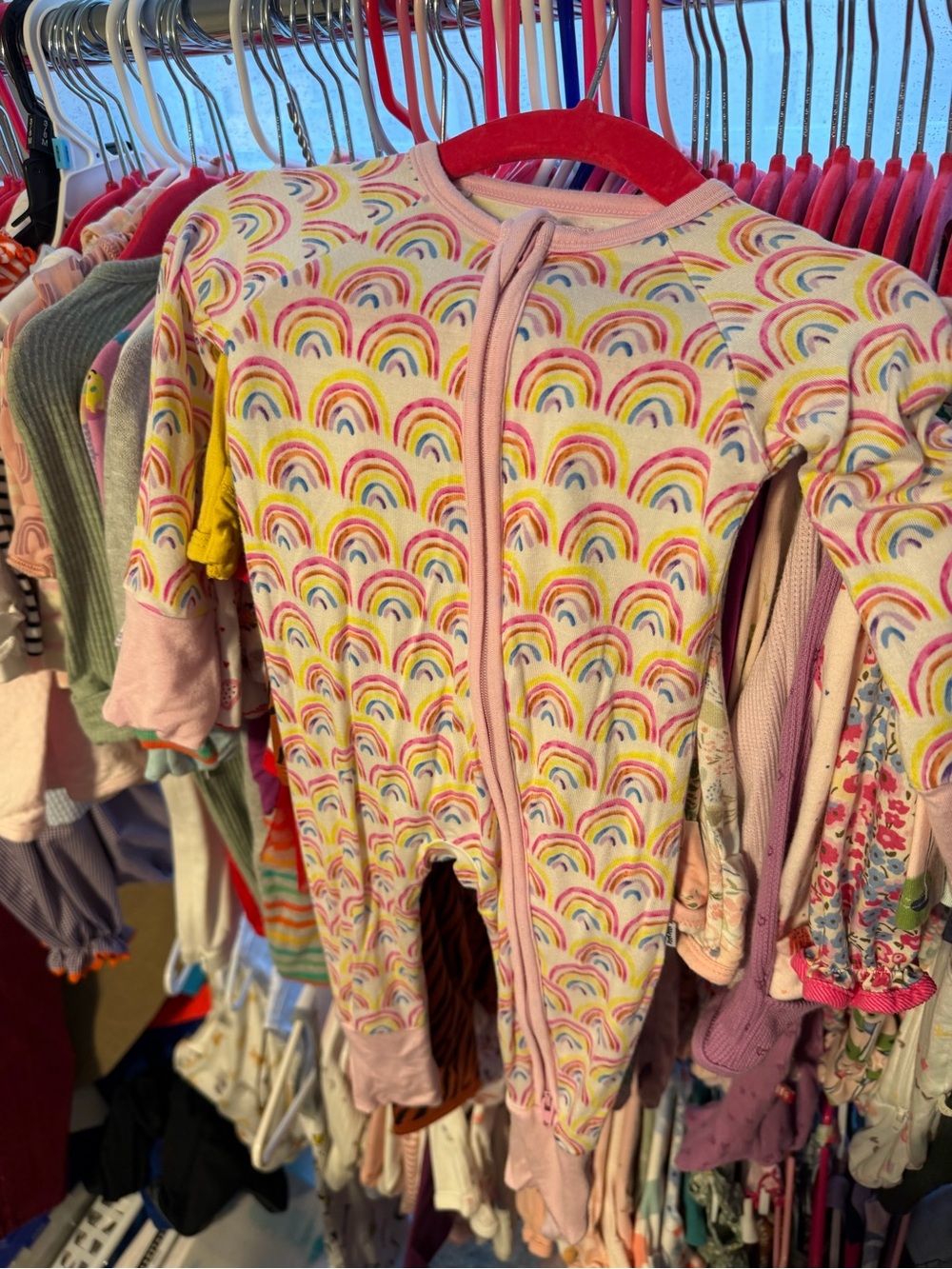 Little Sleepies Pastel Rainbow Footie One-Piece